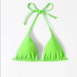 Lime green bikini top. Top only.